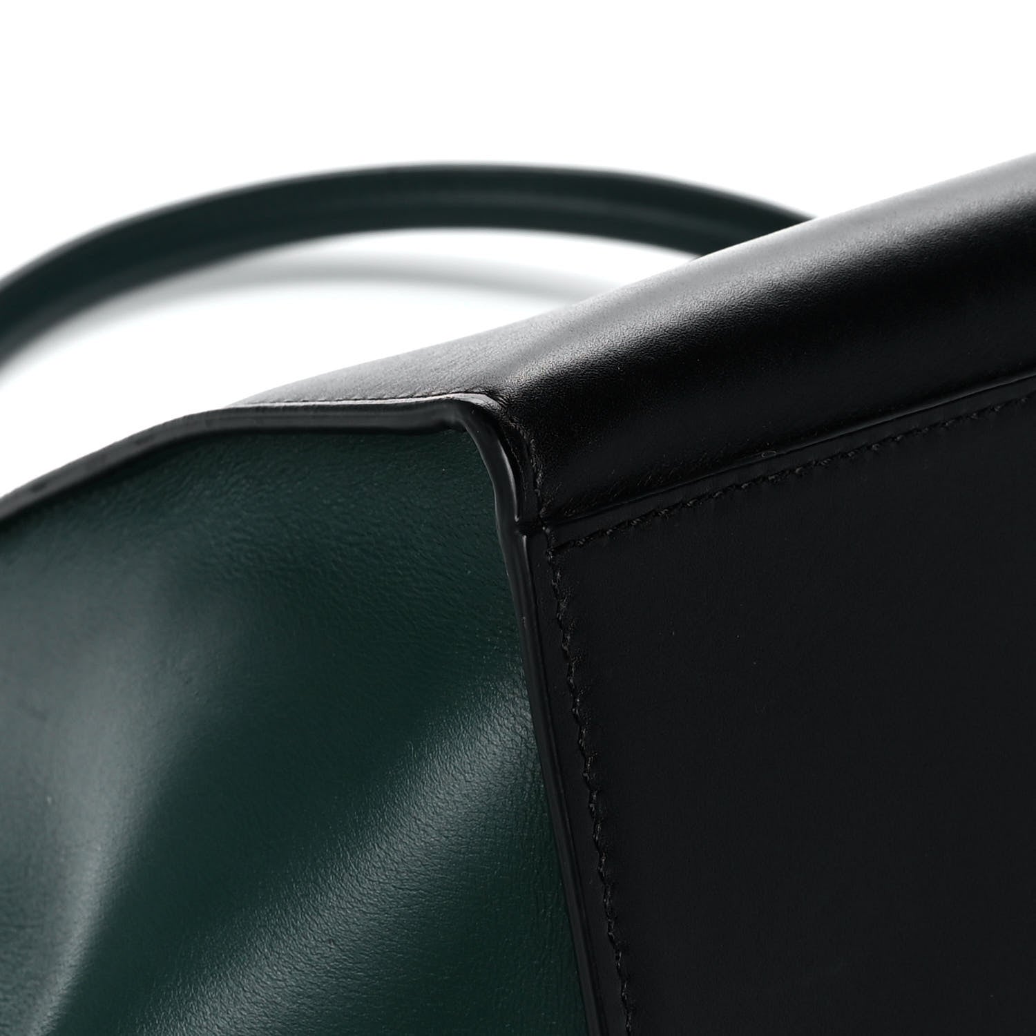 Celine Smooth Calfskin Medium Trapeze Bottle Green 10 of 14