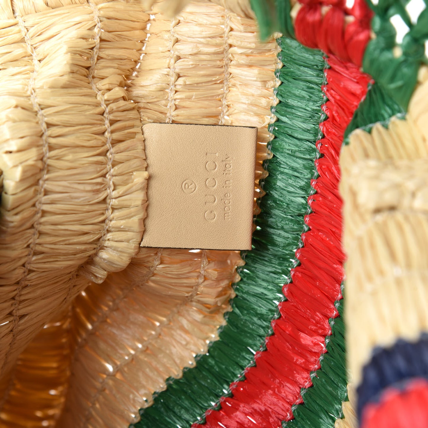 Raffia Linen Web Cestino Tote Bag