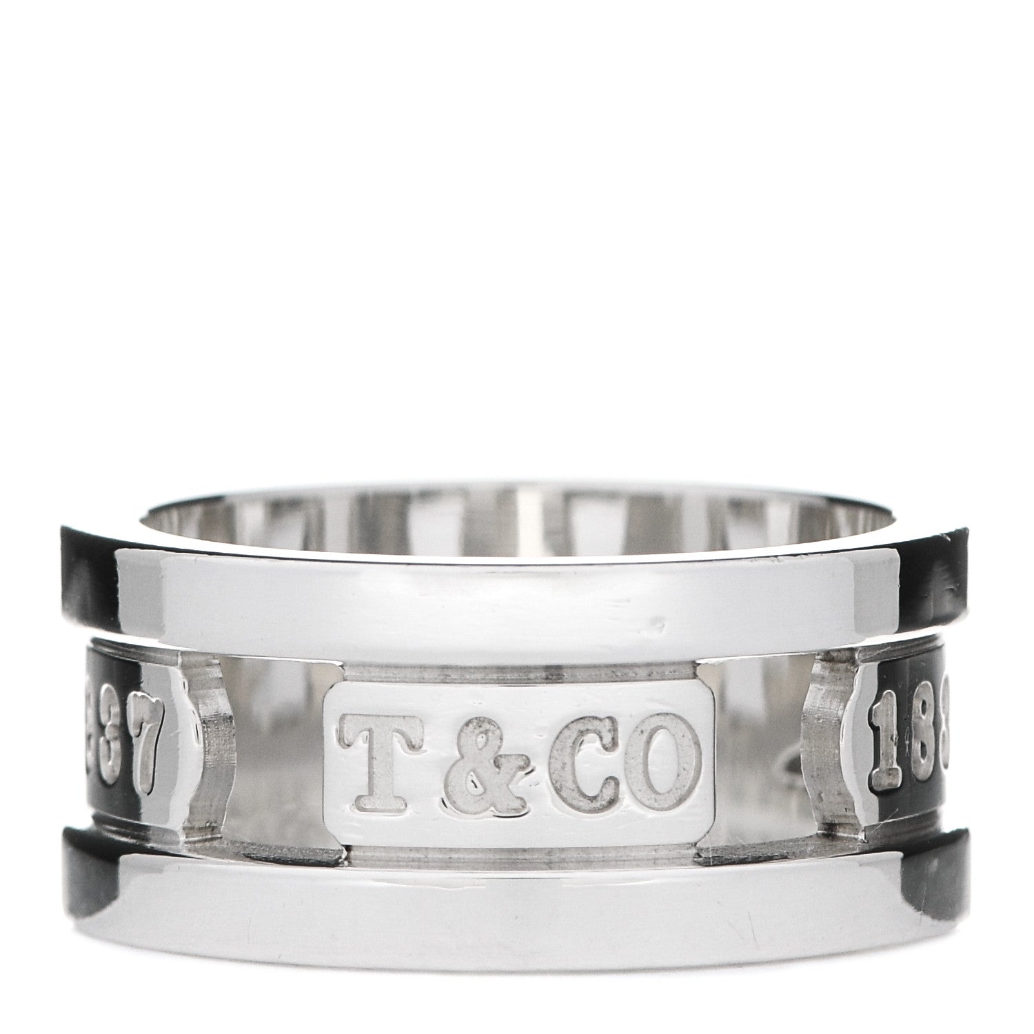 Tiffany Sterling Silver 1837 Elements Ring 54 7 1 of 5