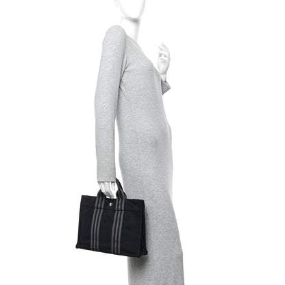Hermes Canvas Herline PM Tote  Black 3 of 19