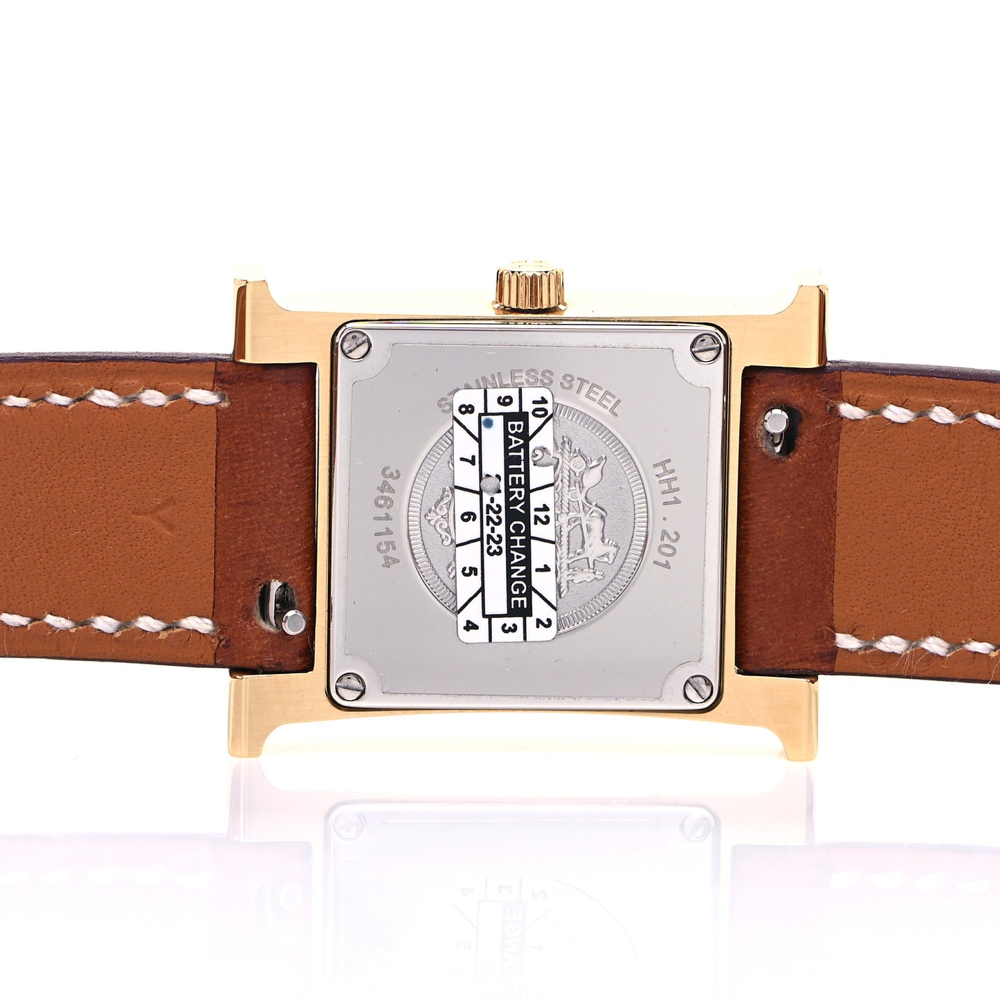 Stainless Steel Barenia 21mm Heure H Hour Quartz Watch Fauve