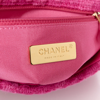 Chanel Tweed Quilted Medium Chanel 19 Flap Pink 7 of 11