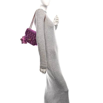 Chanel Mirror Calfskin Metallic Calfskin Quilted Hollywood Boulevard Flap With Coin Purse Light Purple 2 of 11