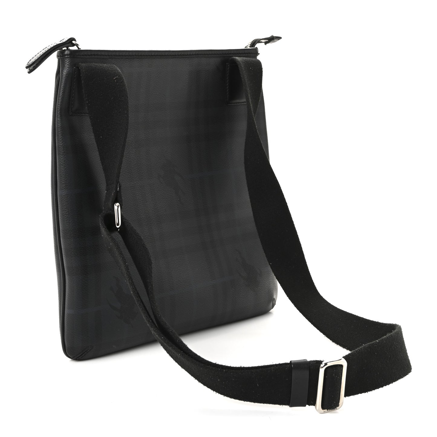 Haymarket Check Crossbody Messenger Bag Black