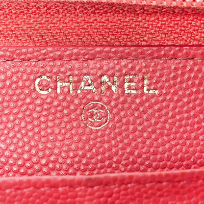 Chanel Caviar Large Timeless CC Zip Around Wallet Pink 6 of 15
