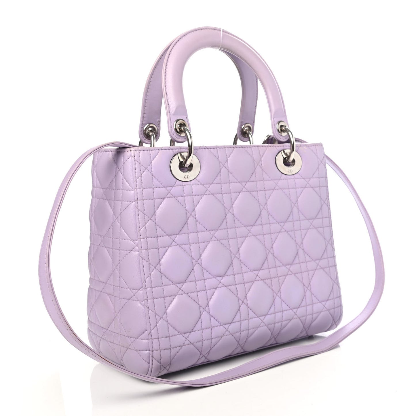 Lambskin Cannage Medium Lady Dior Purple