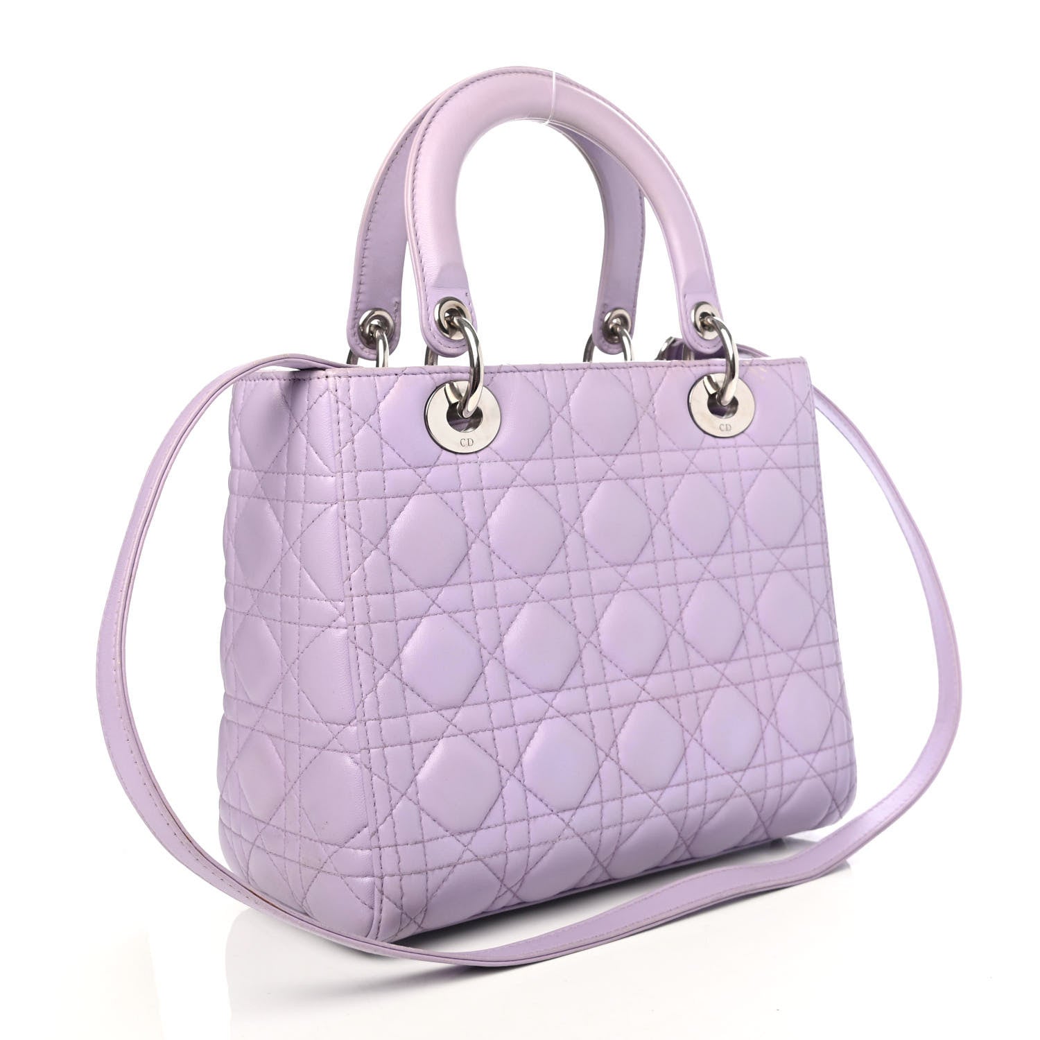 Christian Dior Lambskin Cannage Medium Lady Dior Purple 2 of 4