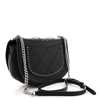 Chanel Calfskin Coco Eyelets Small Flap Bag Black 3 of 11