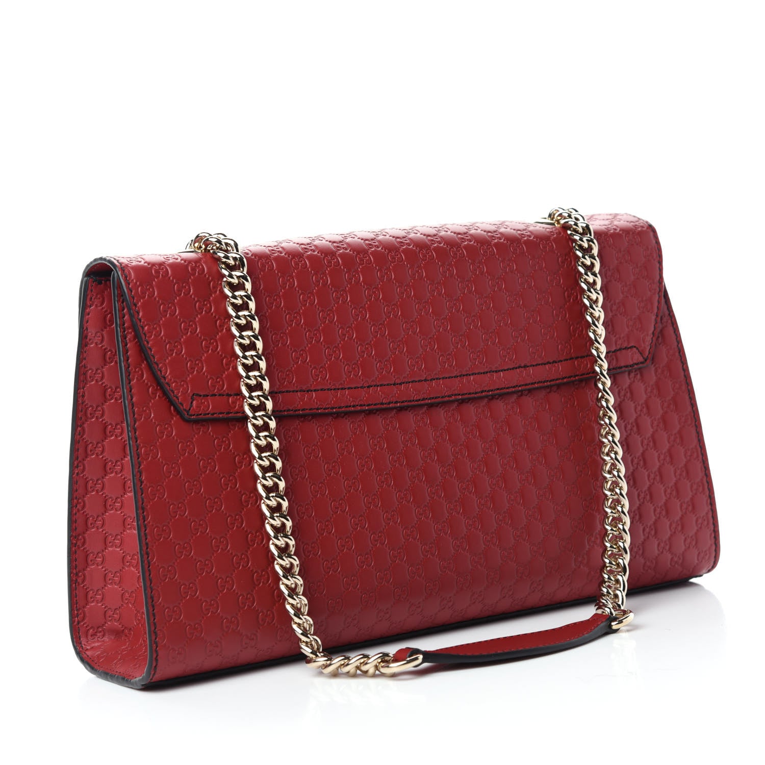 Gucci Microguccissima Medium Emily Chain Shoulder Bag Red 3 of 10