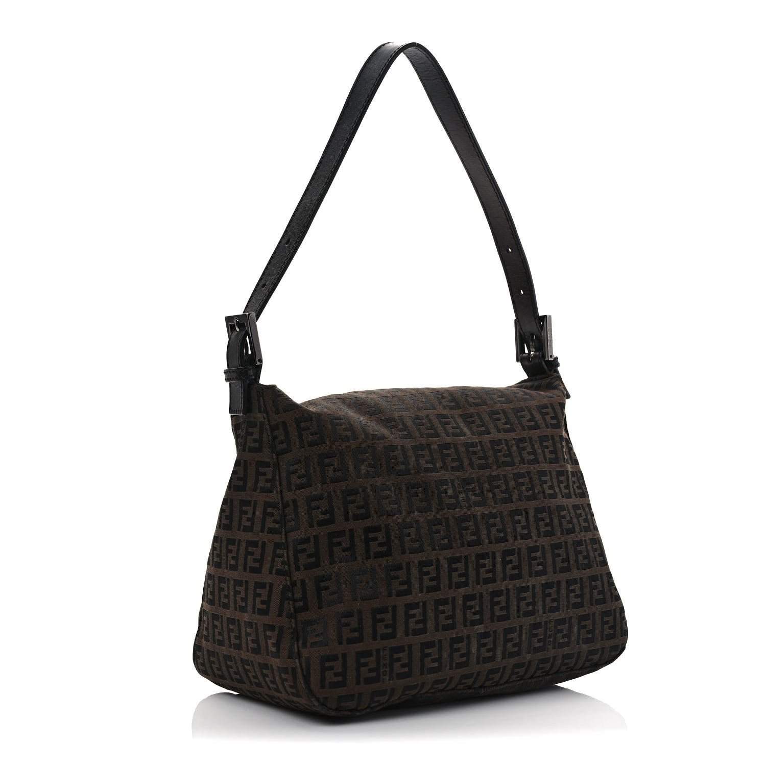 Fendi Zucchino Vitello Mama Baguette Black Moro 2 of 7