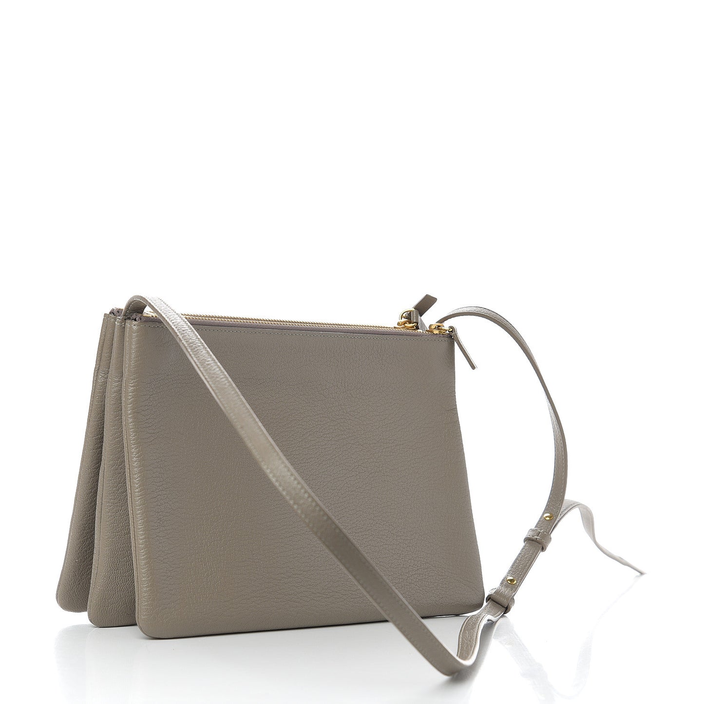 Lambskin Large Trio Crossbody Bag Smoke