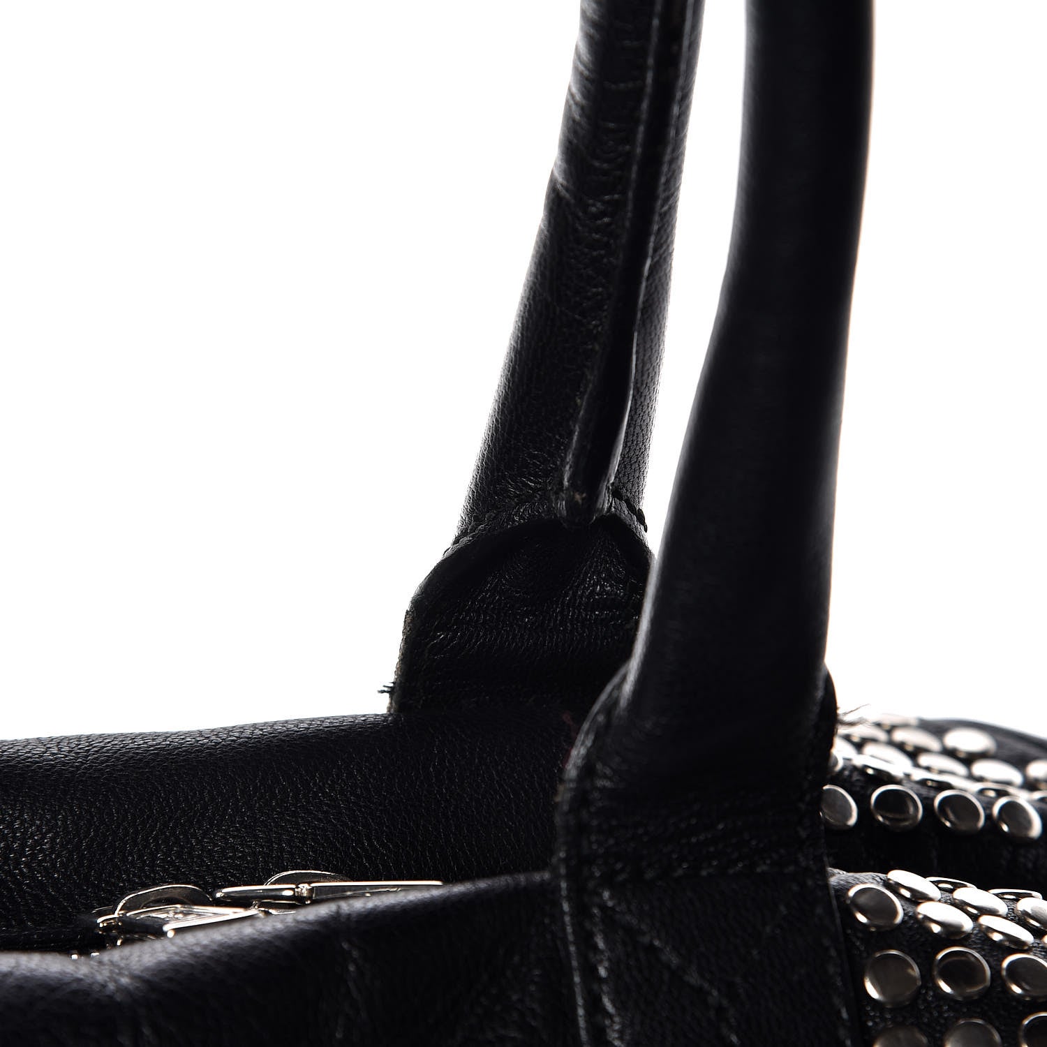 Saint Laurent Chevre Large Rock Stud Easy Y Black 10 of 19
