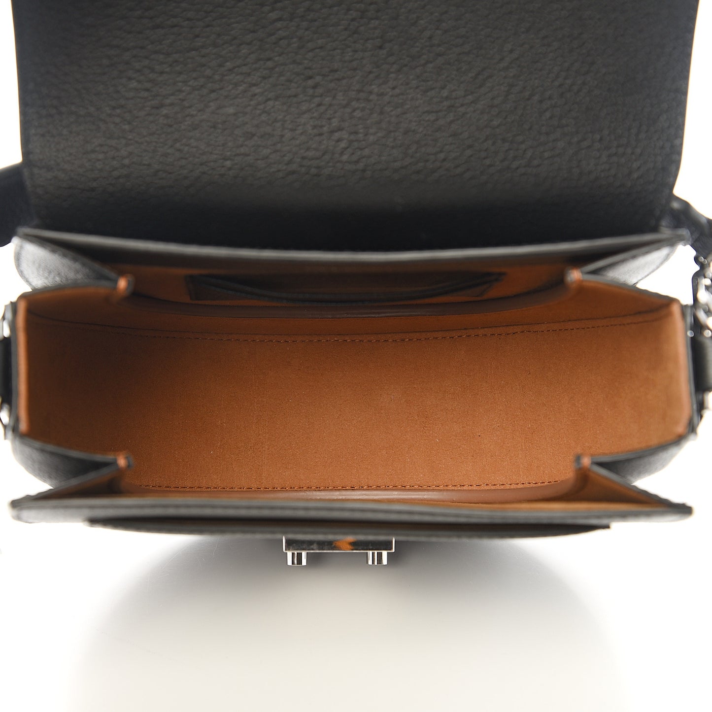 Grained Calfskin Small Patricia Shoulder Bag Black