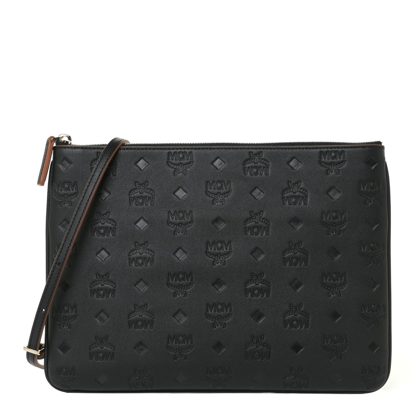 Calfskin Monogram Klara Crossbody Pouch Black