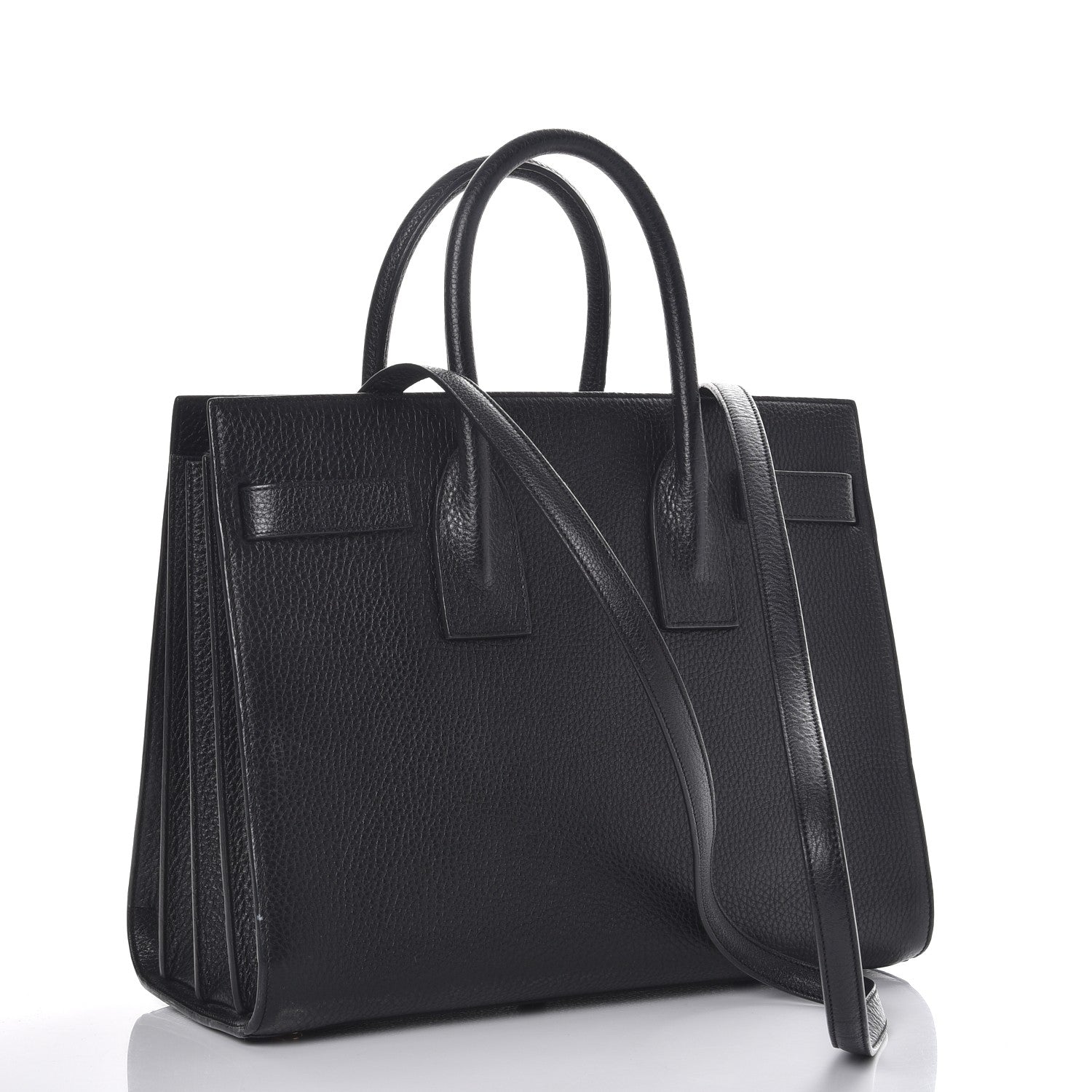 Saint Laurent Grained Calfskin Small Sac De Jour Black 4 of 12