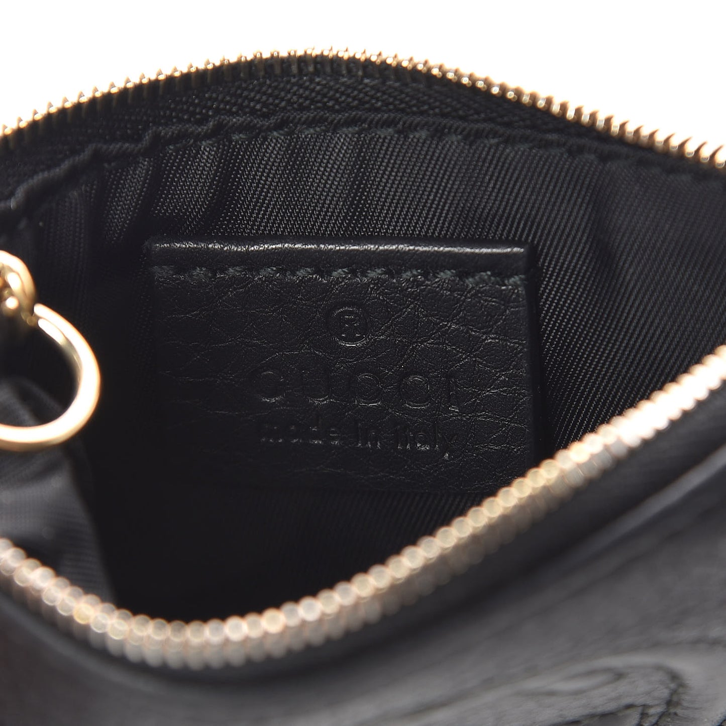 Pebbled Calfskin Soho Key Case Black