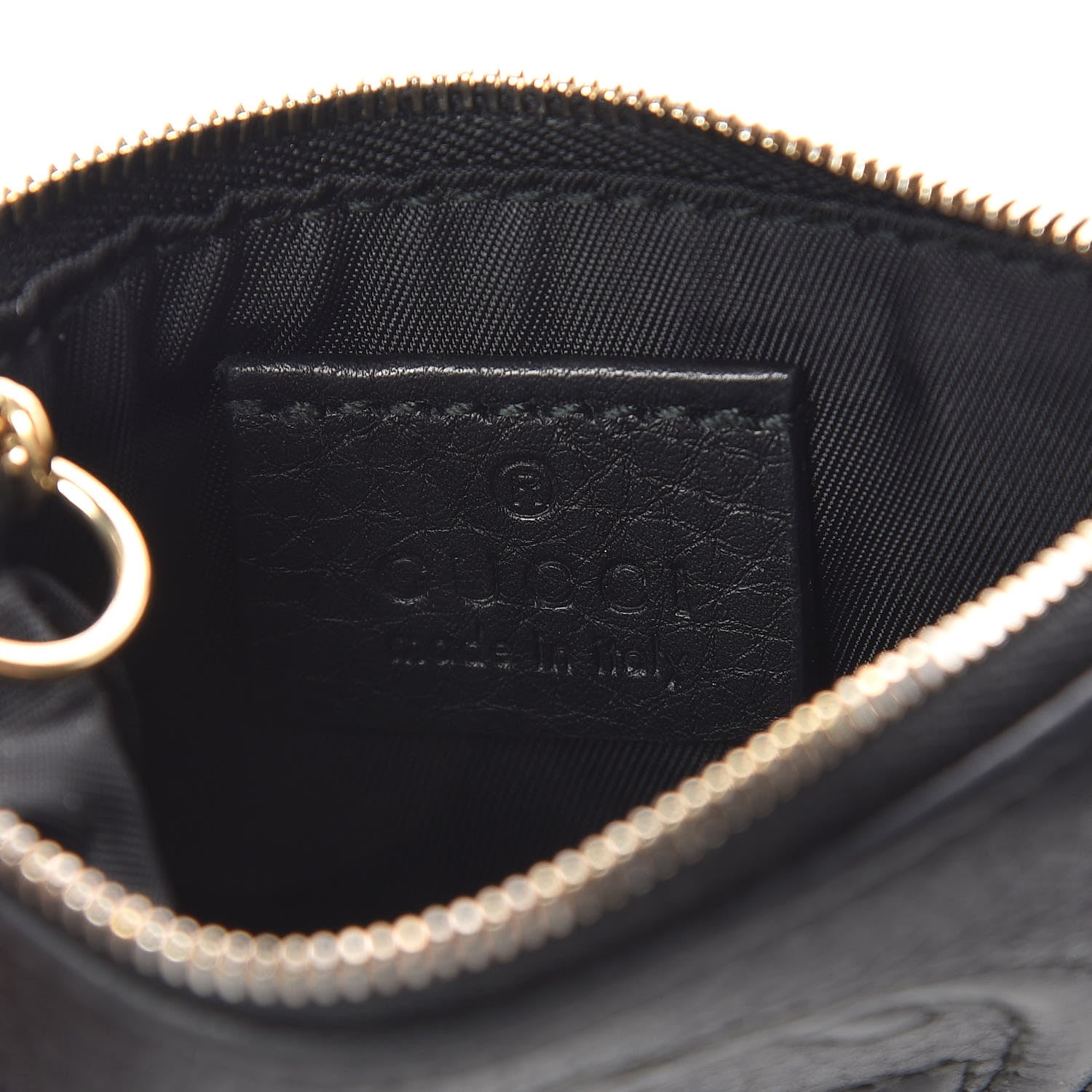 Gucci Pebbled Calfskin Soho Key Case Black 6 of 7
