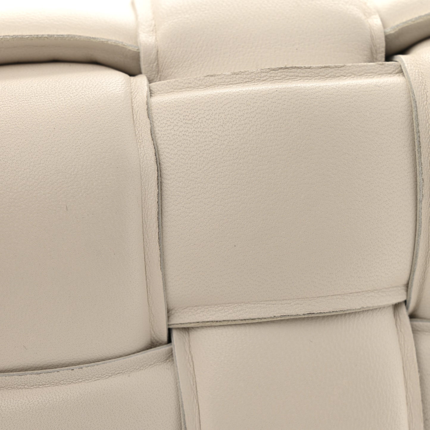 Nappa Maxi Intreccio Padded Cassette Crossbody Bag Chalk