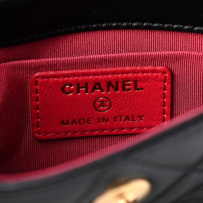 Chanel Shiny Lambskin Quilted Extra Mini Flap Black 6 of 9