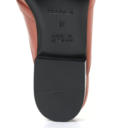 Hermes Goatskin Oz Mules 37 Marron Cuivre 9 of 10