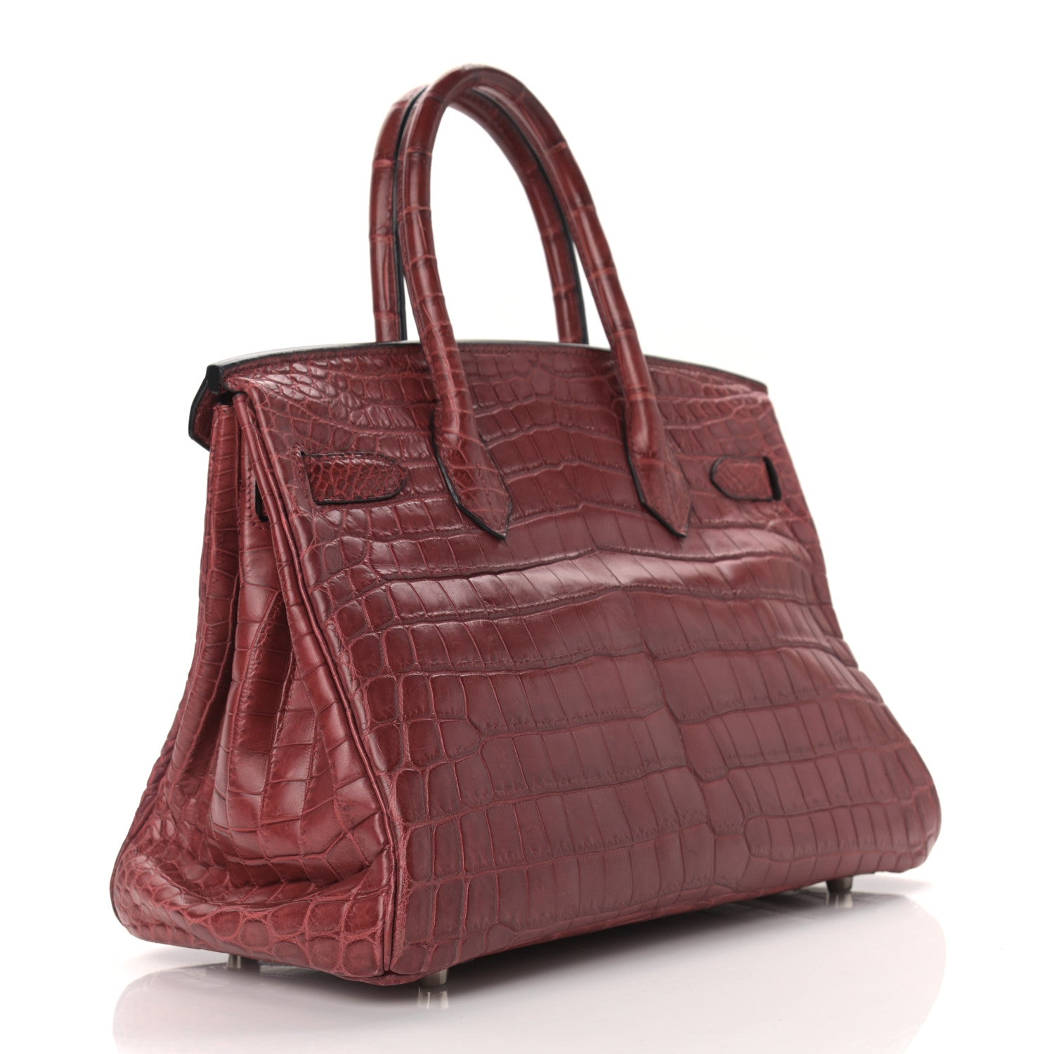 Hermes Matte Niloticus Crocodile Birkin 30 Rouge H 3 of 17