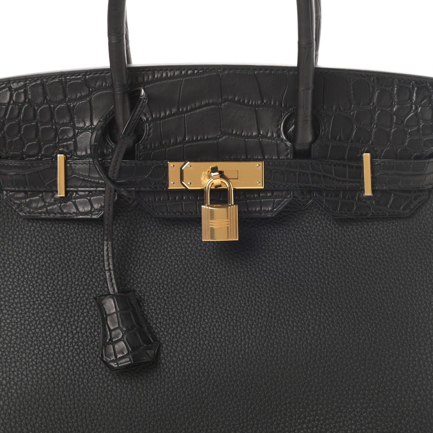 Hermes Togo Matte Alligator Birkin Touch 30 Black 8 of 11