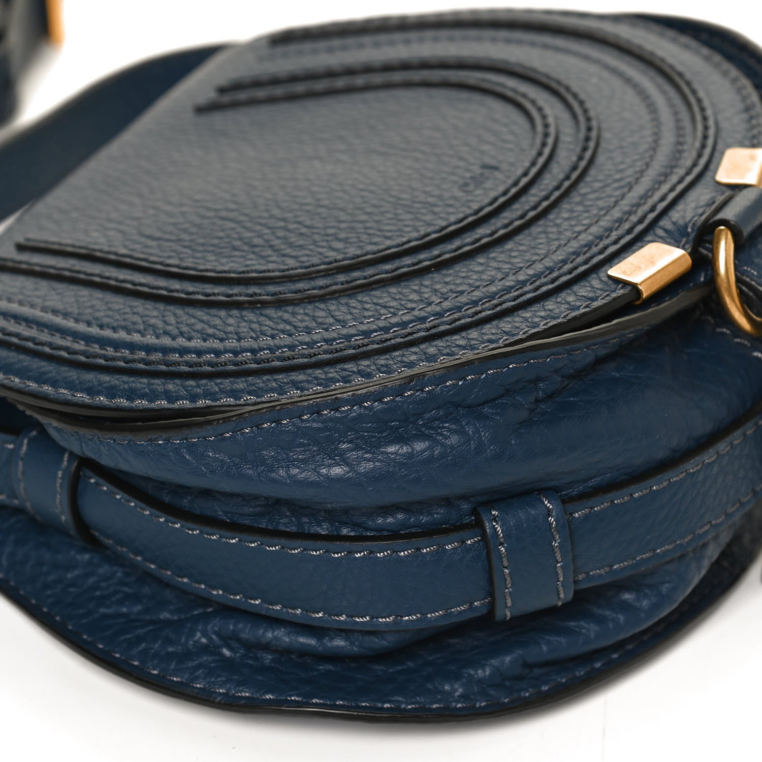Chloe Calfskin Mini Marcie Round Crossbody Bag Royal Navy 11 of 11