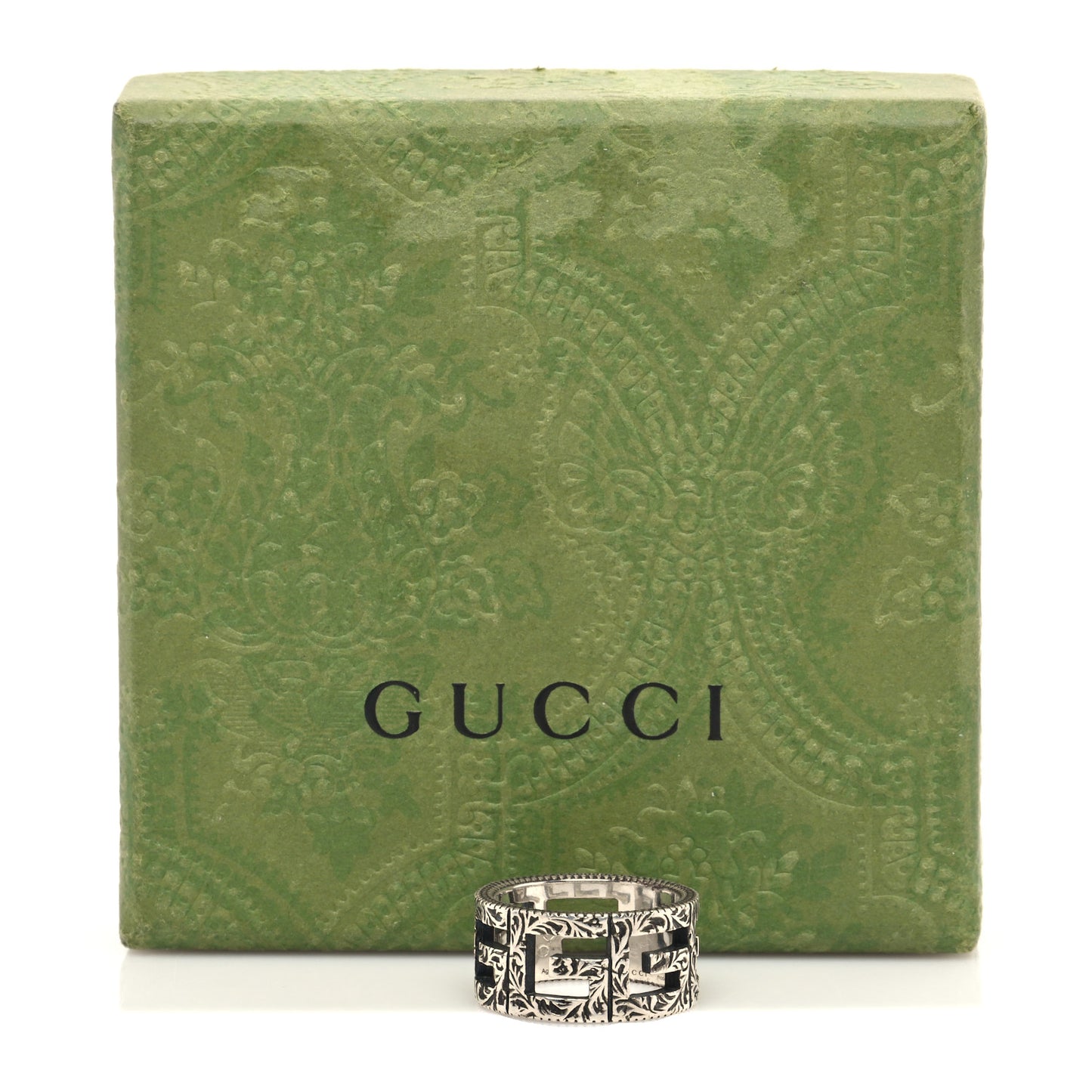 Sterling Silver Wide Square G Band Ring 54 7