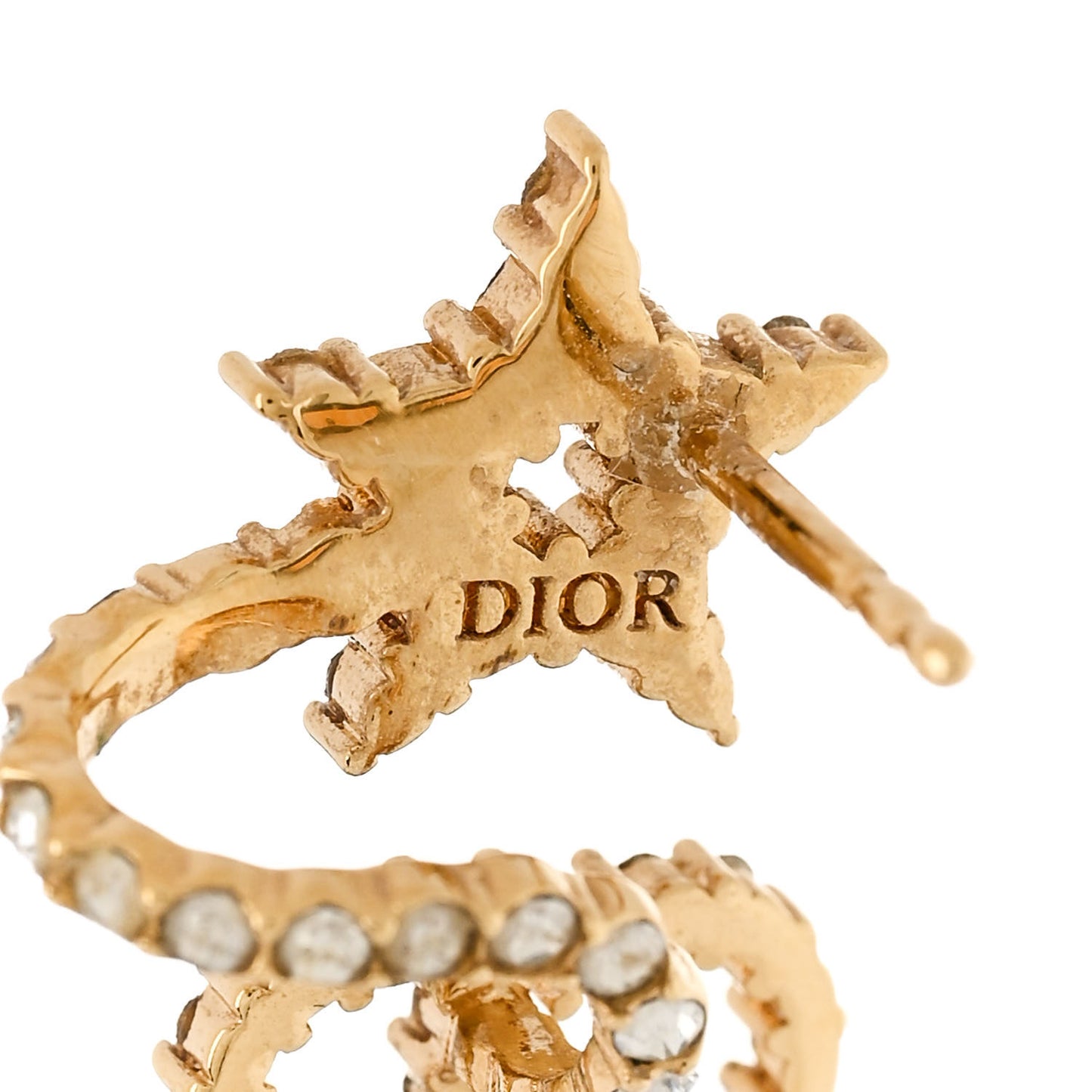 Crystal Clair D Lune Wrap Around Earrings Gold