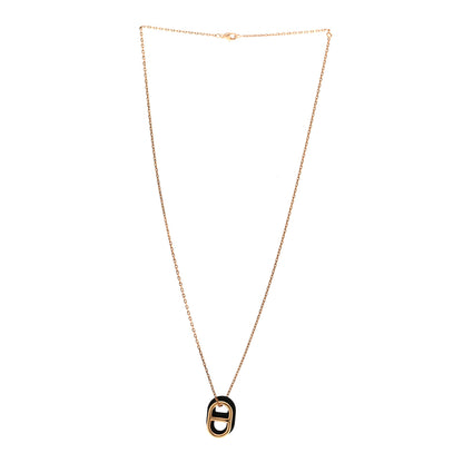 Hermes Swift O'Maillon Pendant Necklace Black 3 of 8