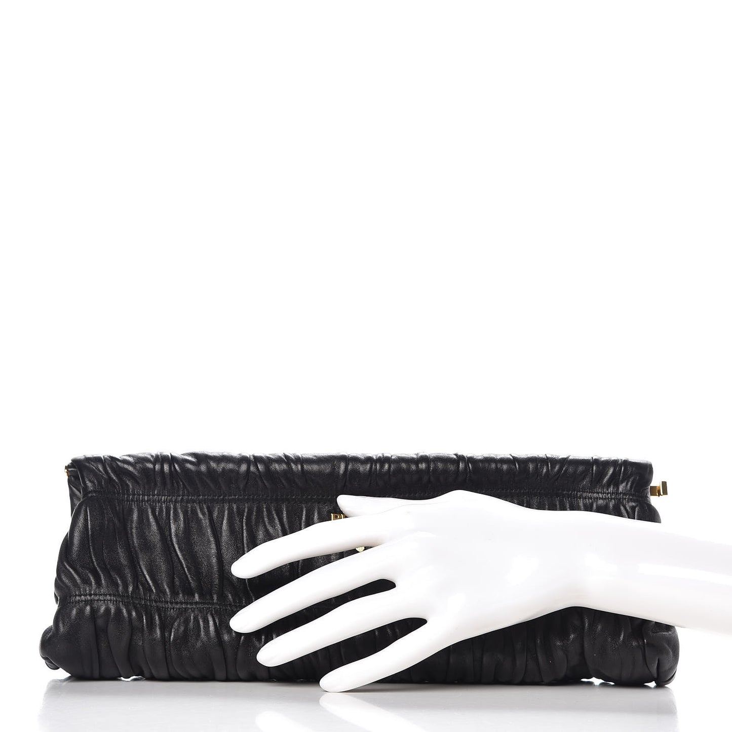 Nappa Gaufre Clutch Black