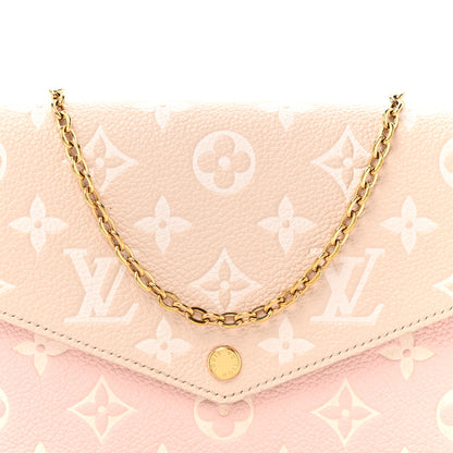 Louis Vuitton Empreinte Spring in the City Felicie Pochette Chain Wallet Pink Beige Yellow 10 of 15