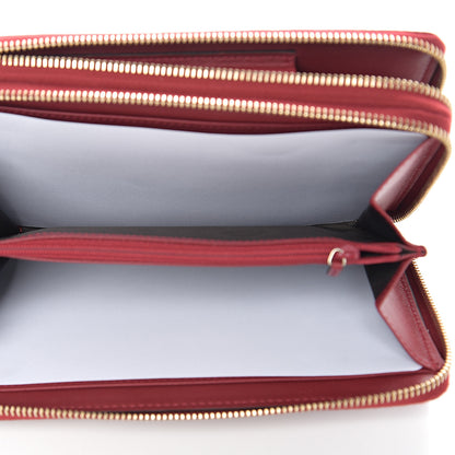 Gucci Microguccissima Zip Around Top Handle Travel Wallet Red 5 of 6