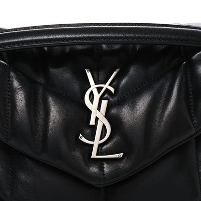 Saint Laurent Lambskin Quilted Small Loulou Puffer Monogram Chain Satchel Black 8 of 10