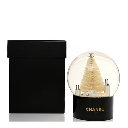 Chanel Glass Small Christmas Tree Shopping Bag Snow Globe 8 of 8