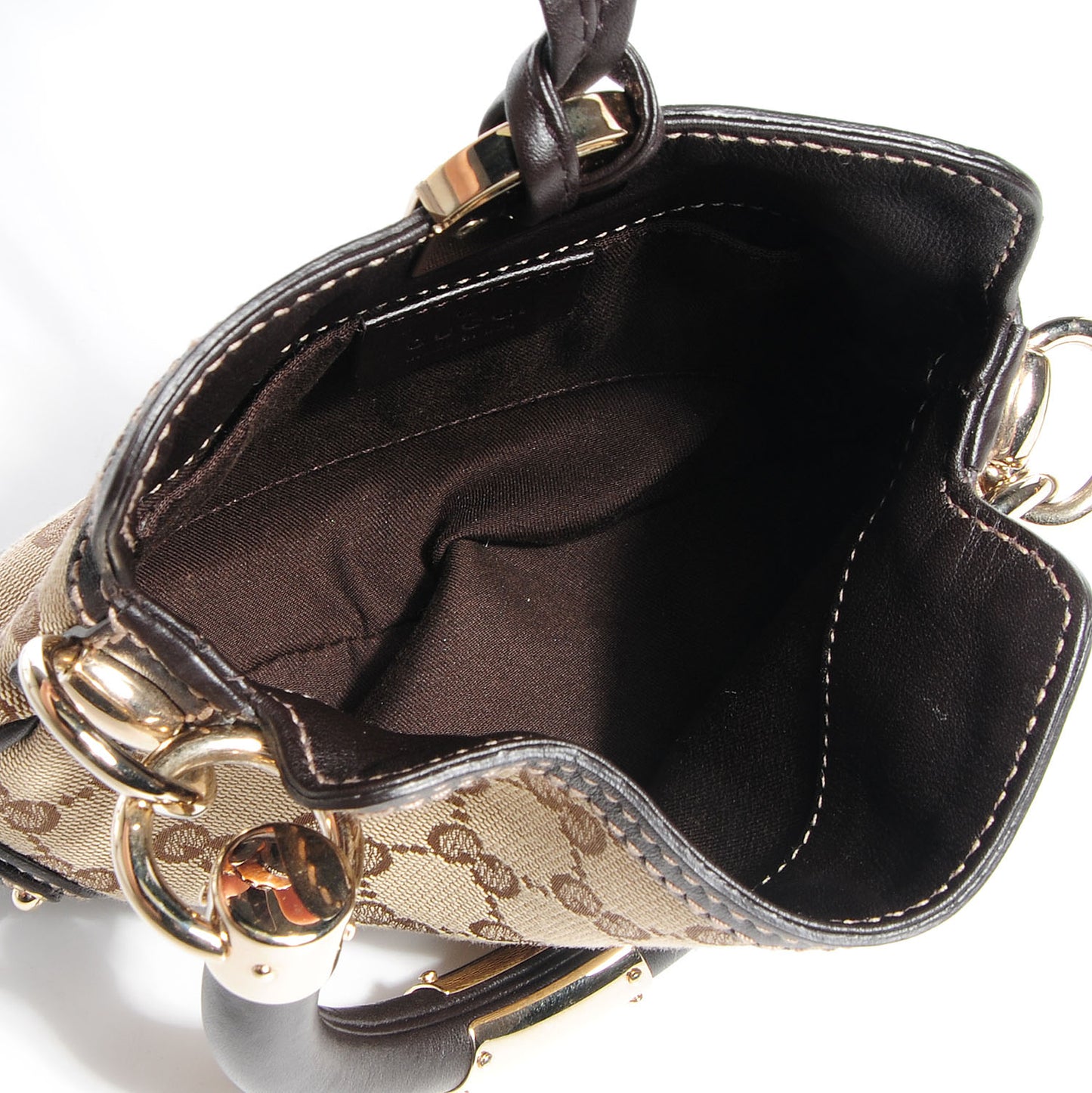 Monogram Mini Indy Top Handle Bag Dark Brown