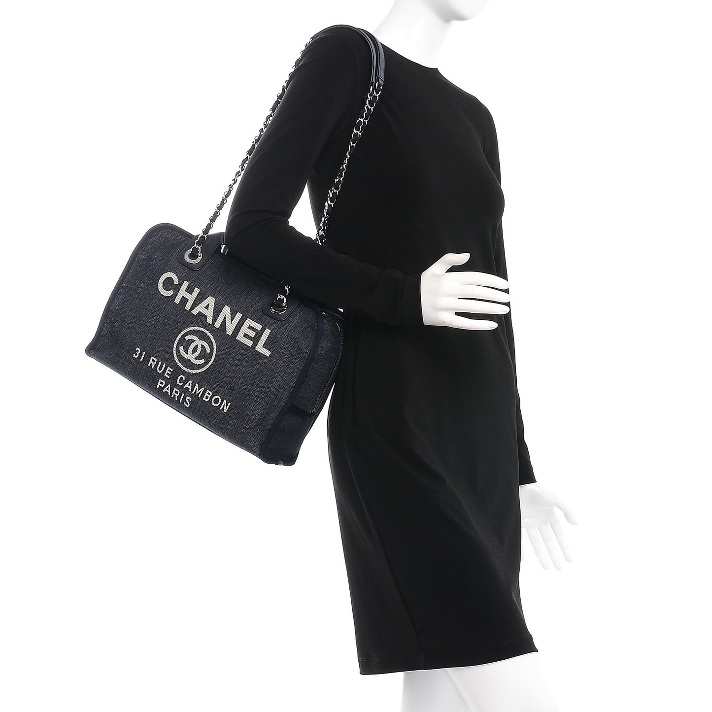 Denim Deauville Bowling Bag Dark Blue
