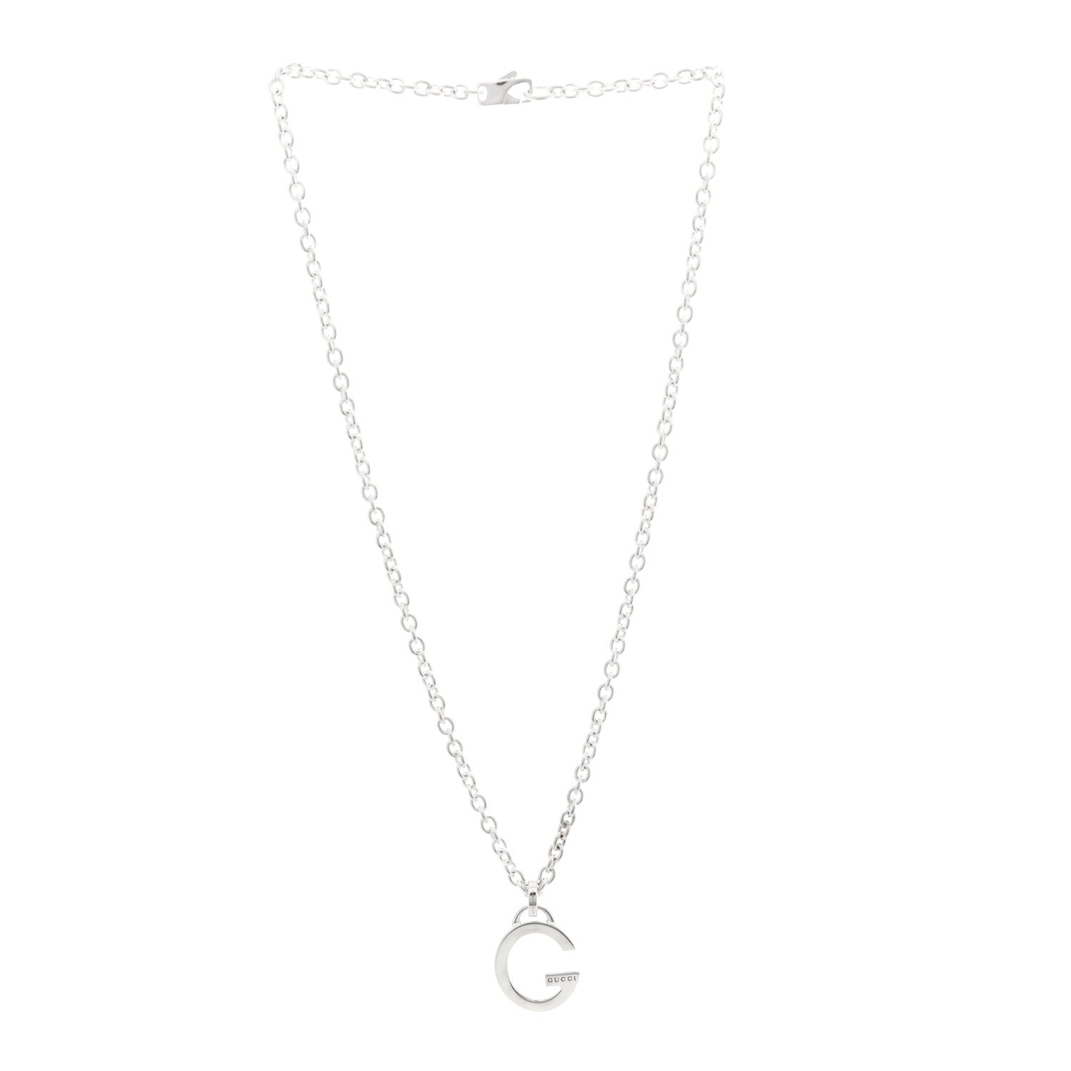 Gucci Sterling Silver G Pendant Necklace 3 of 4