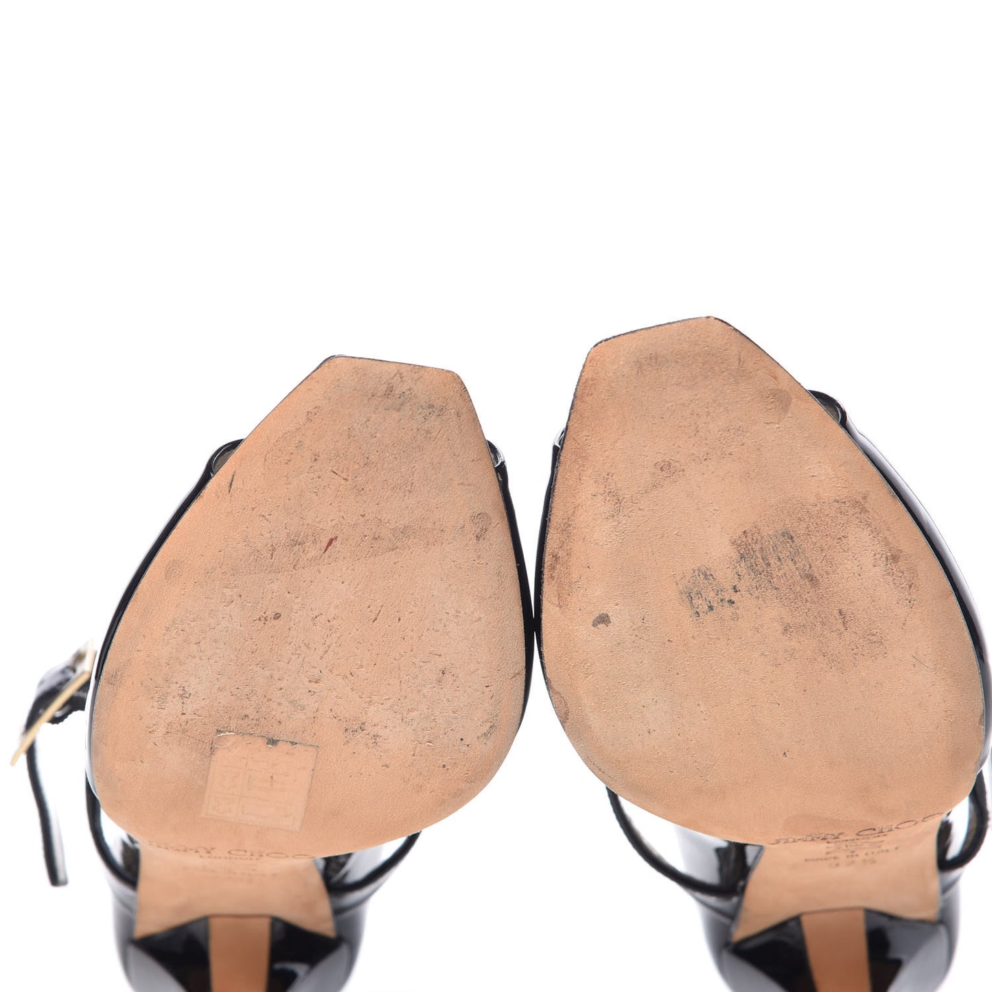 Patent Mary Jane Peep Toe Heels 37.5 Back