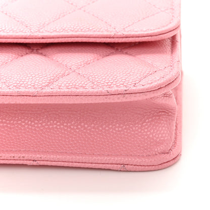 Chanel Caviar Quilted Flap Phone Holder With Chain Light Pink 13 of 14