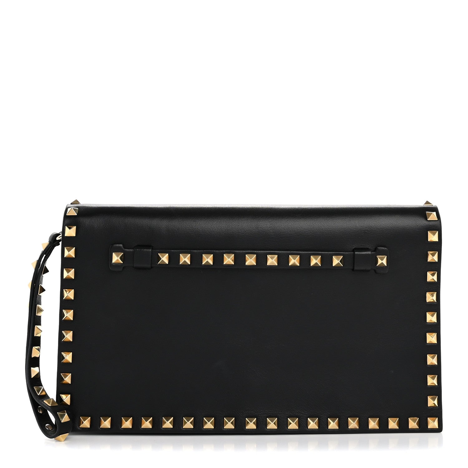 Valentino Garavani Nappa Rockstud Wristlet Clutch Black 1 of 15