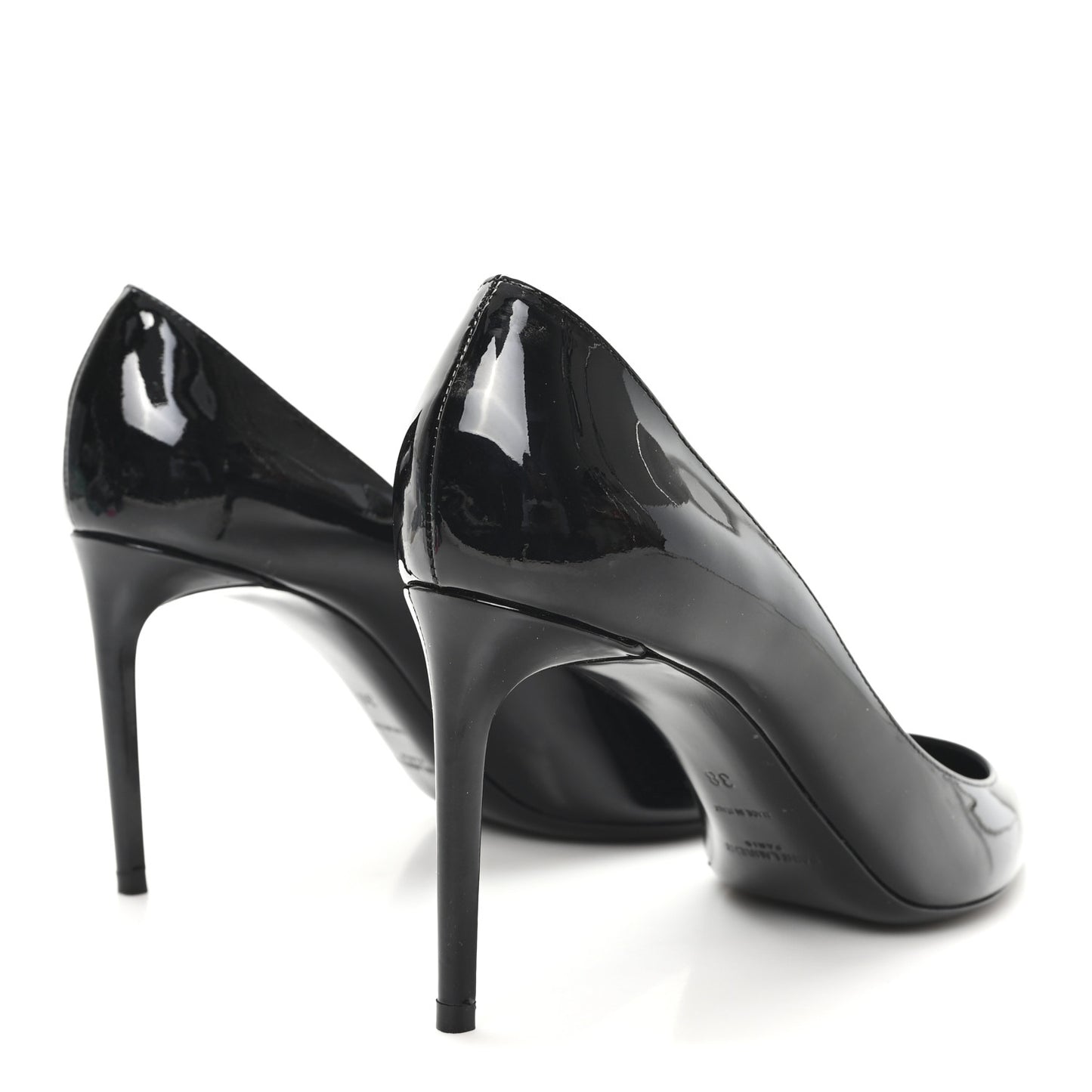 Patent Calfskin Zoe 85 Pump 38 Black