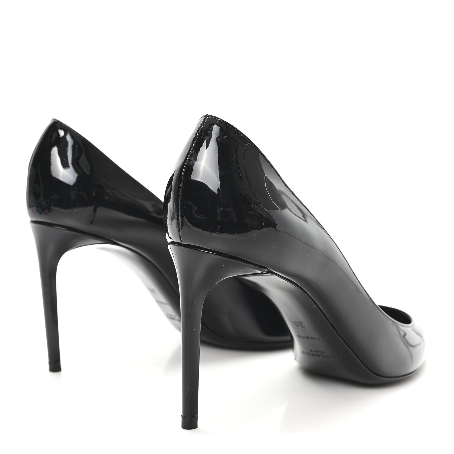 Saint Laurent Patent Calfskin Zoe 85 Pump 38 Black 5 of 10
