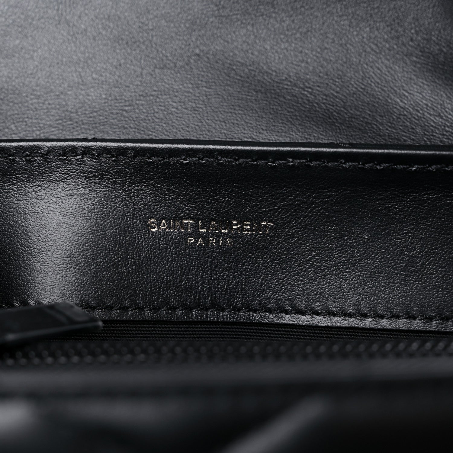 Saint Laurent Calfskin Y Quilted Monogram Monochrome Small Loulou Chain Satchel Black 6 of 9
