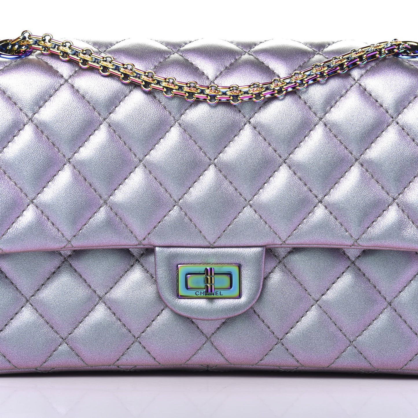 Iridescent Lambskin Quilted 2.55 Reissue 226 Flap Light Purple