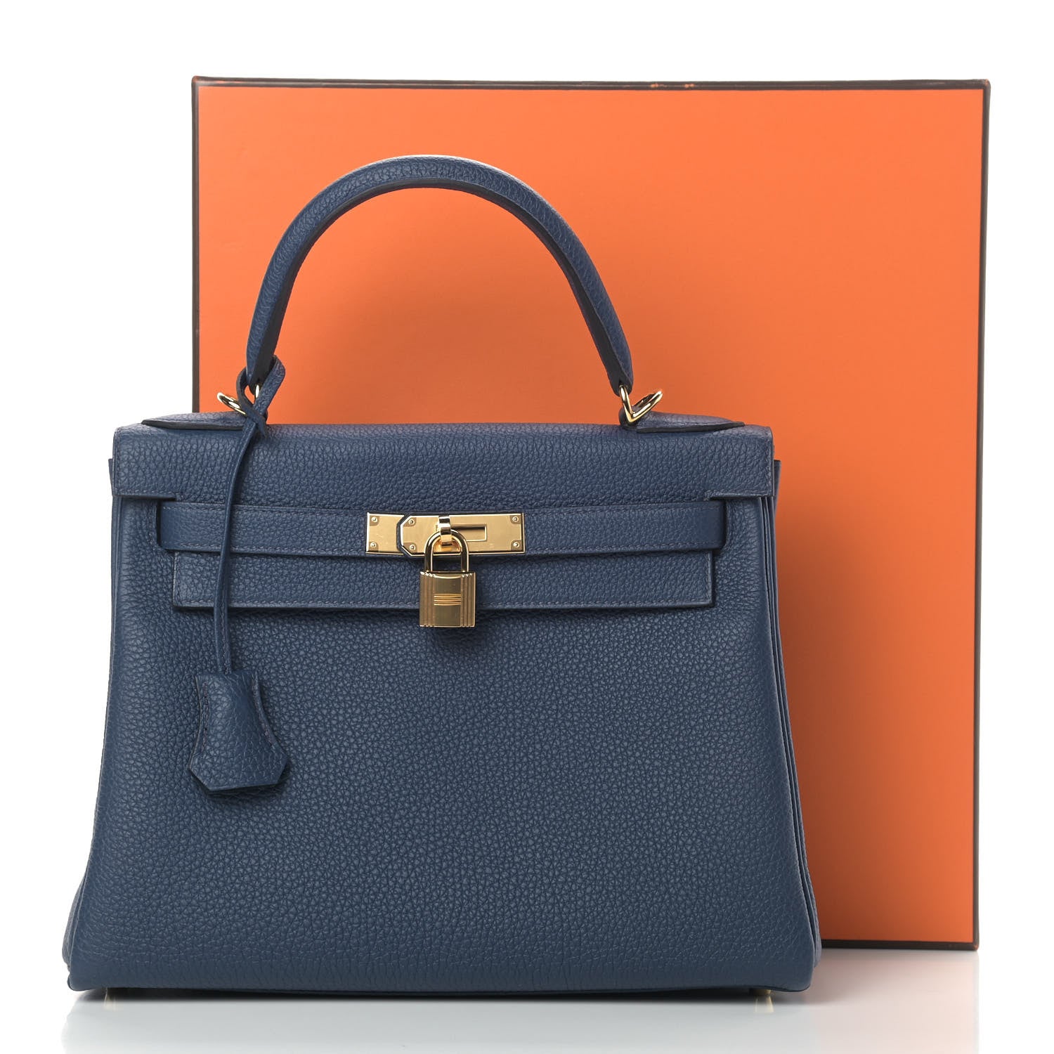 Hermes Togo Kelly Retourne 28 Bleu De Prusse 10 of 10