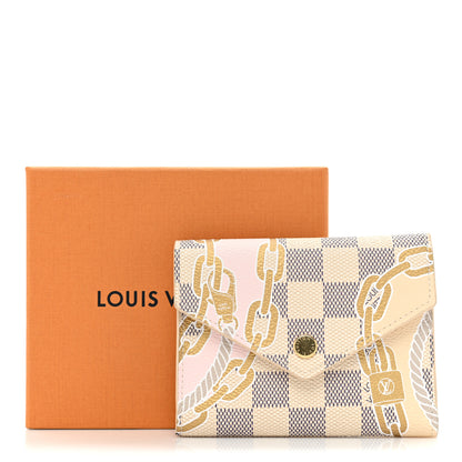 Louis Vuitton Damier Azur Nautical Victorine Wallet Gold 11 of 11