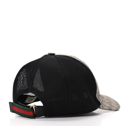 Gucci GG Supreme Monogram Bee Print Baseball Hat XS Beige 3 of 7