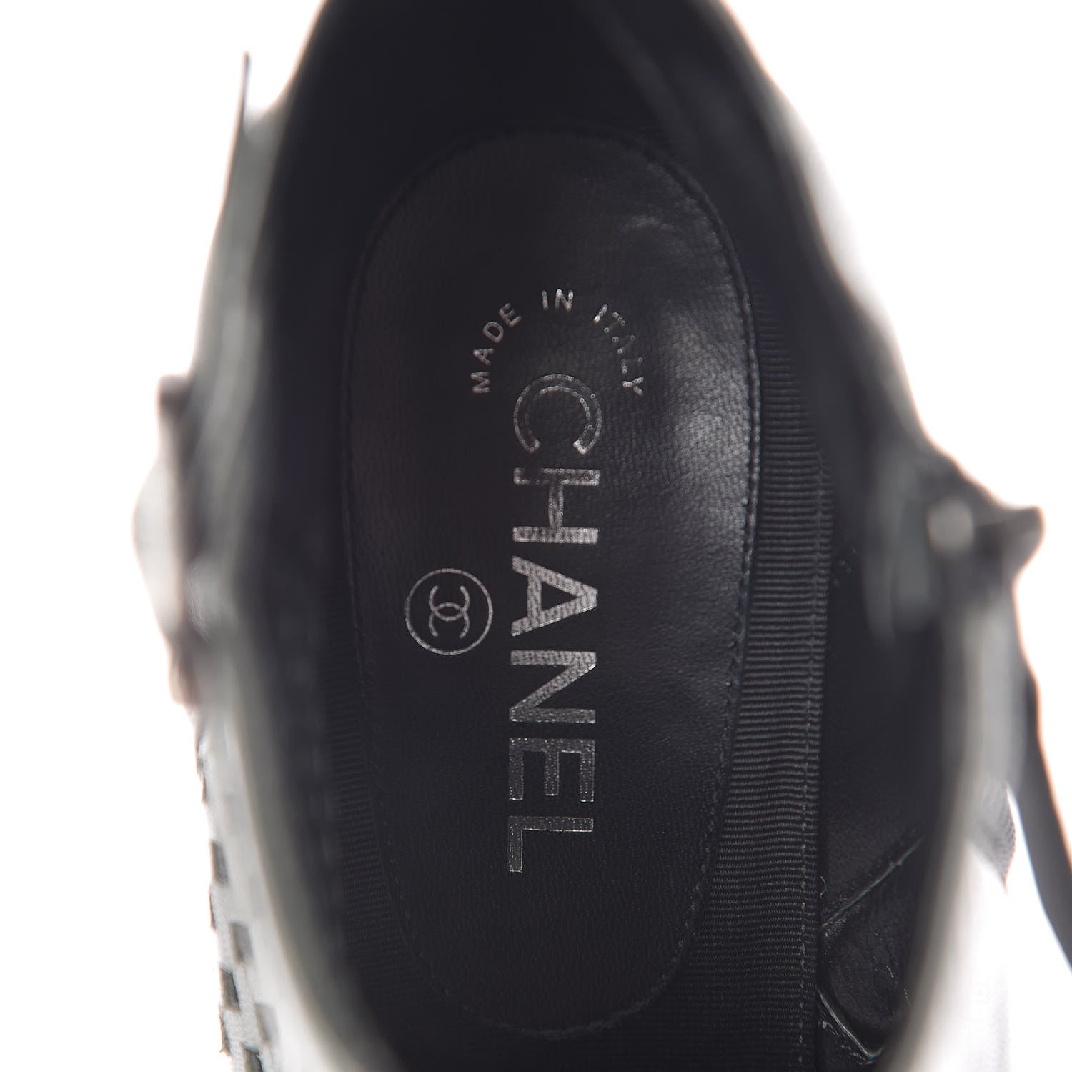 Chanel Perforated Lambskin CC Ankle Boots 37 Grey Black 15 of 15