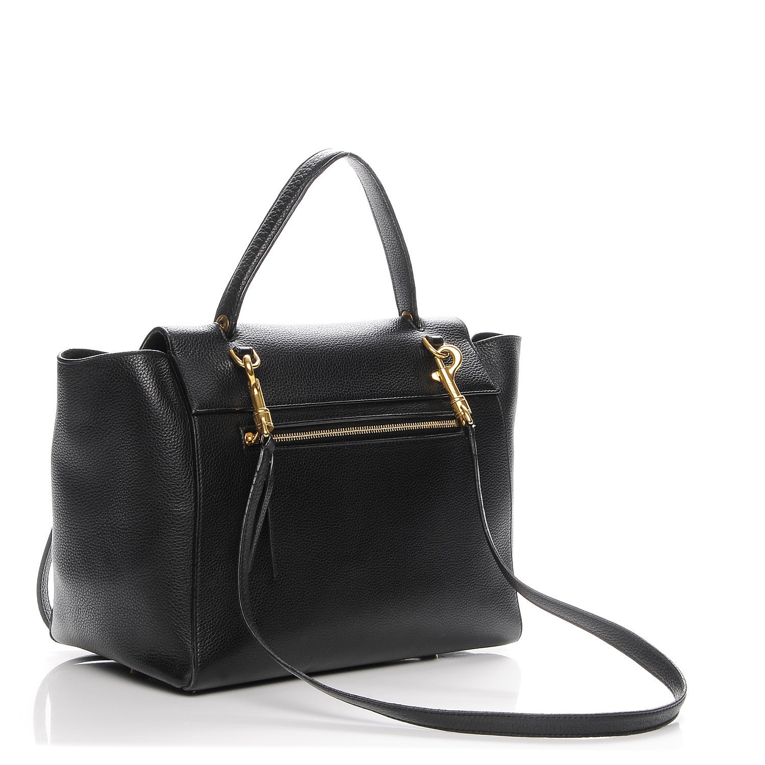 Celine Drummed Calfskin Mini Belt Bag Black 3 of 6